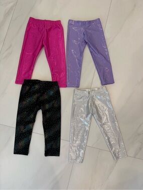 Dori Creations - 4-Pack Girls Shiny Leggings 2T
